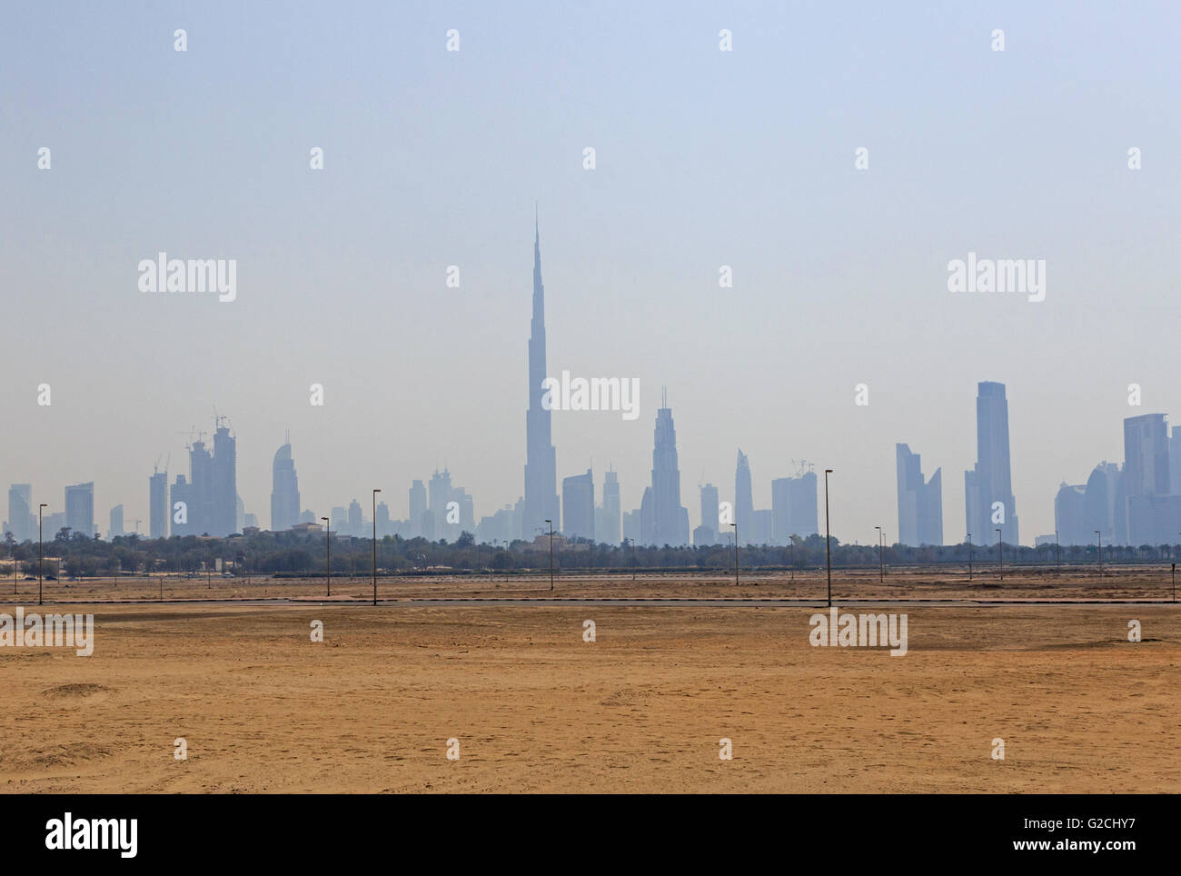 Vista del quartiere centrale di Dubai Foto Stock