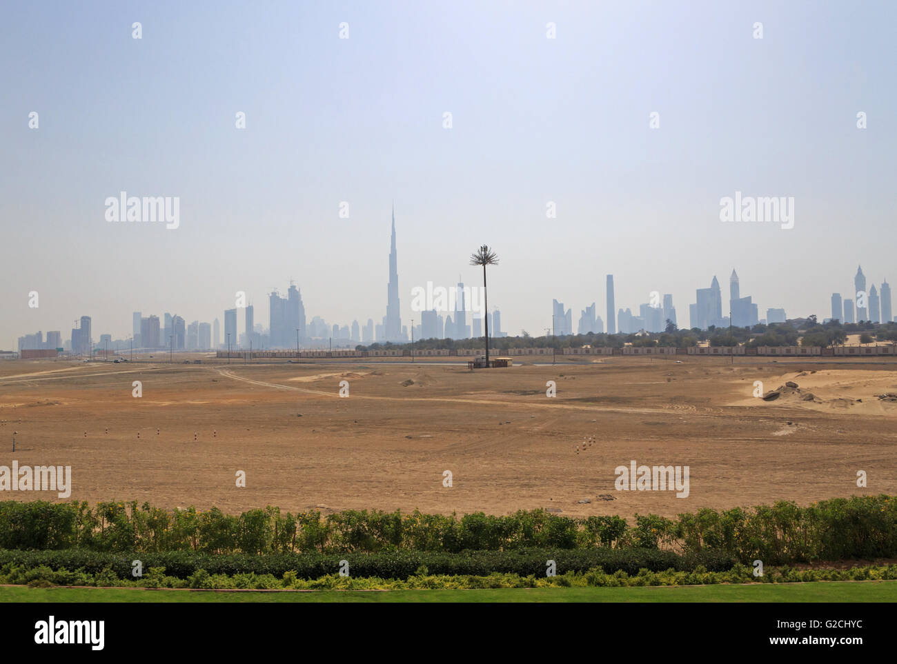 Vista sul paesaggio di Dubai Foto Stock