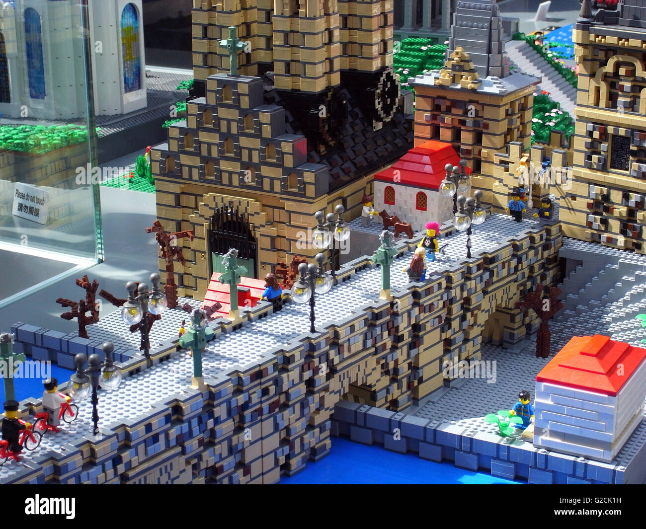 Lego per la costruzione del modello giocattolo paesaggio divertente Regno Unito Inghilterra Bridge London's Big Ben Thames Foto Stock