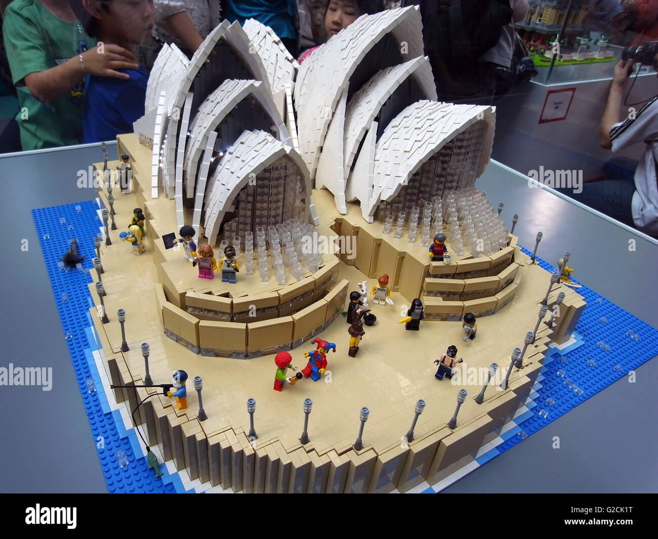 Lego per la costruzione del modello giocattolo paesaggio divertimento Australia Sydney Opera House Foto Stock