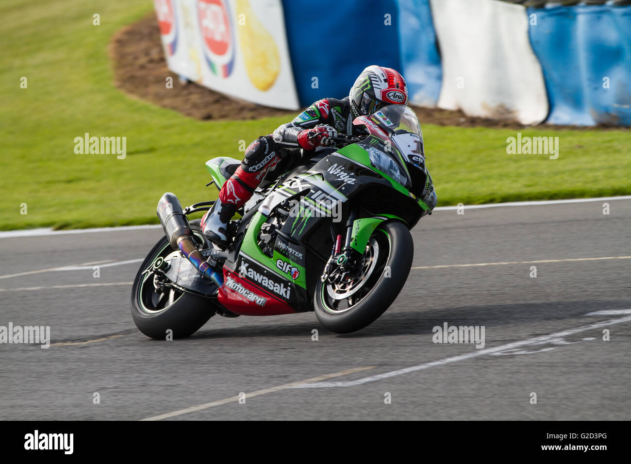 Donington Park, Derby, Regno Unito. 28 Maggio, 2016. Campionato del Mondo Superbike Acerbis UK Round 7 a Donington Park. #1 Jonathan Rea (GBR) - Team Kawasaki Racing Team Credit: Steven roe/Alamy Live News Foto Stock