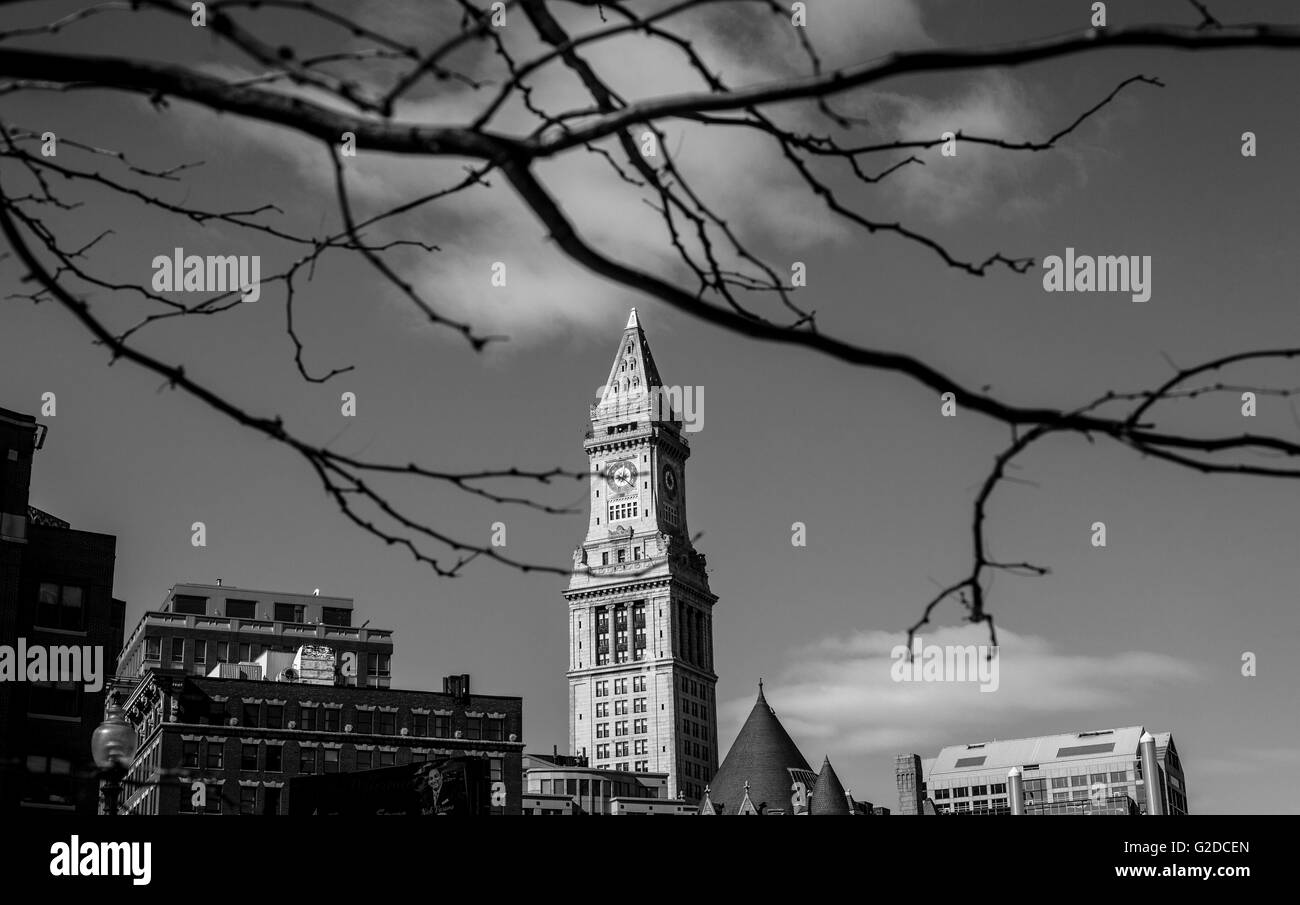 Custom House Clocktower, Boston, Massachusetts, STATI UNITI D'AMERICA Foto Stock