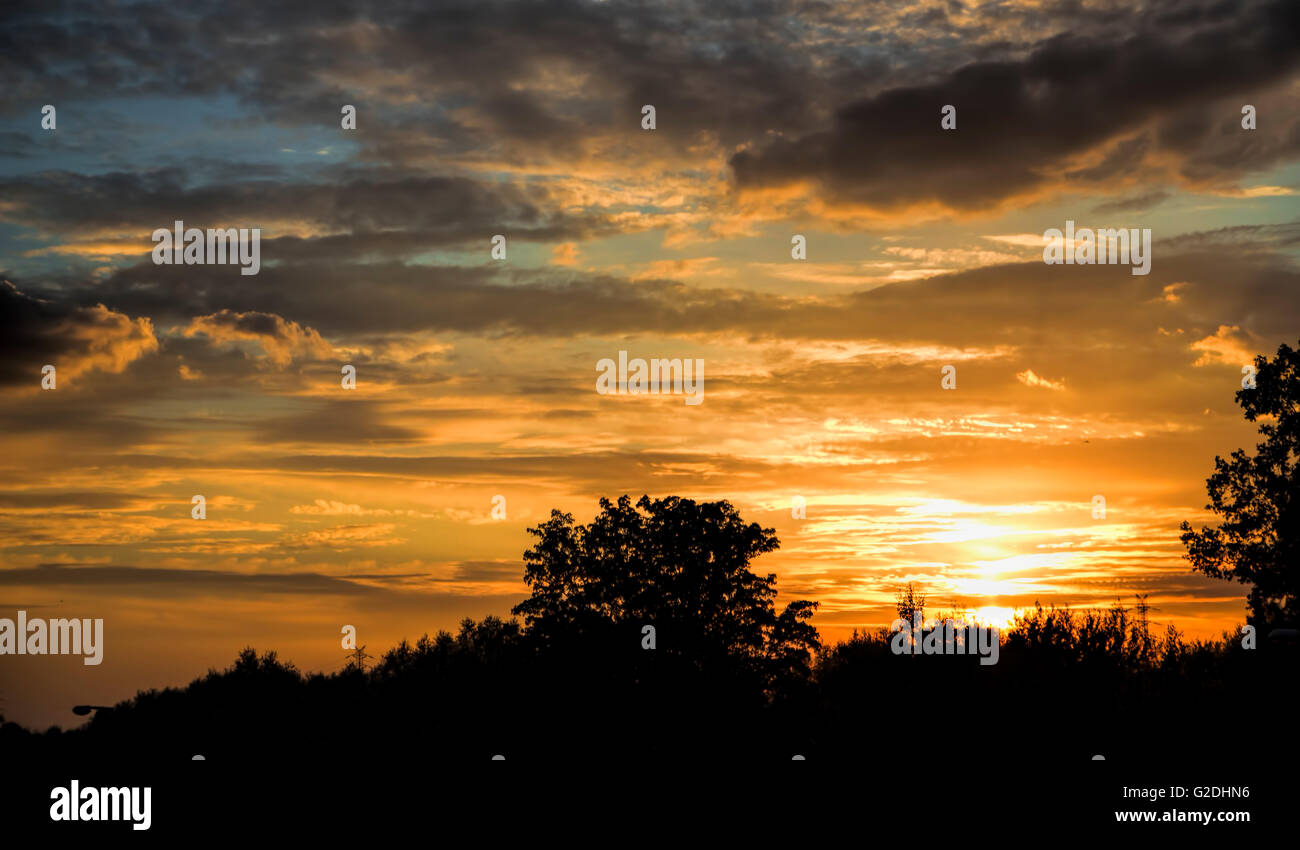 La masterizzazione di sky, tramonto Foto Stock