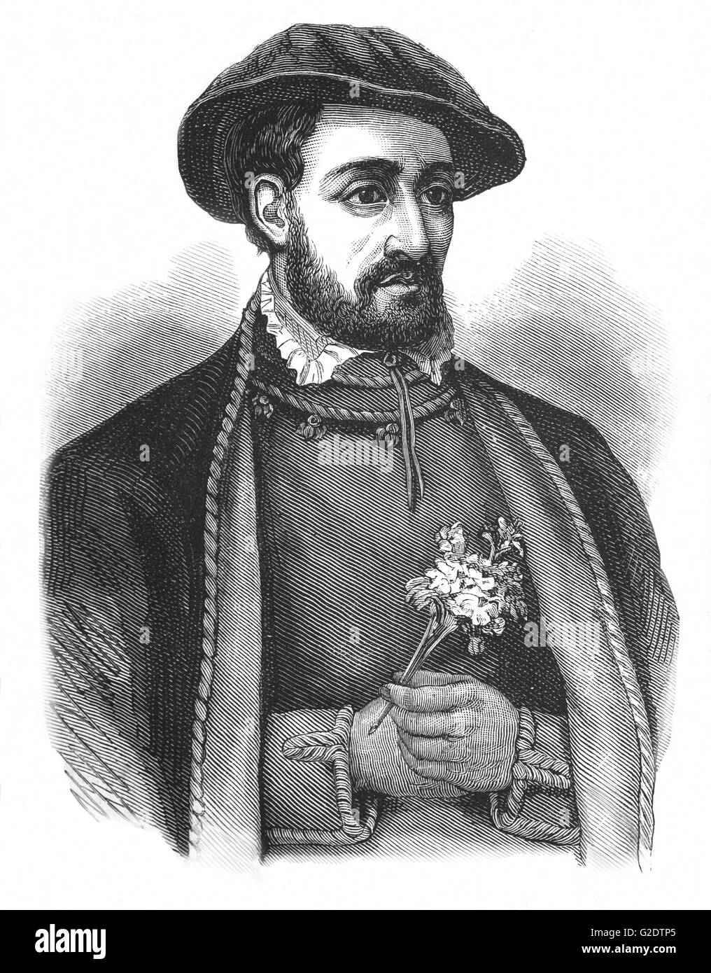 John Dudley, primo duca di Northumberland (1504-1553) era un Inglese generale, ammiraglio e politico che ha portato il governo del giovane re Edoardo VI dal 1550 fino al 1553. Egli ha invano cercato di installare Lady Jane grigio sul trono inglese dopo il Re della morte. Foto Stock