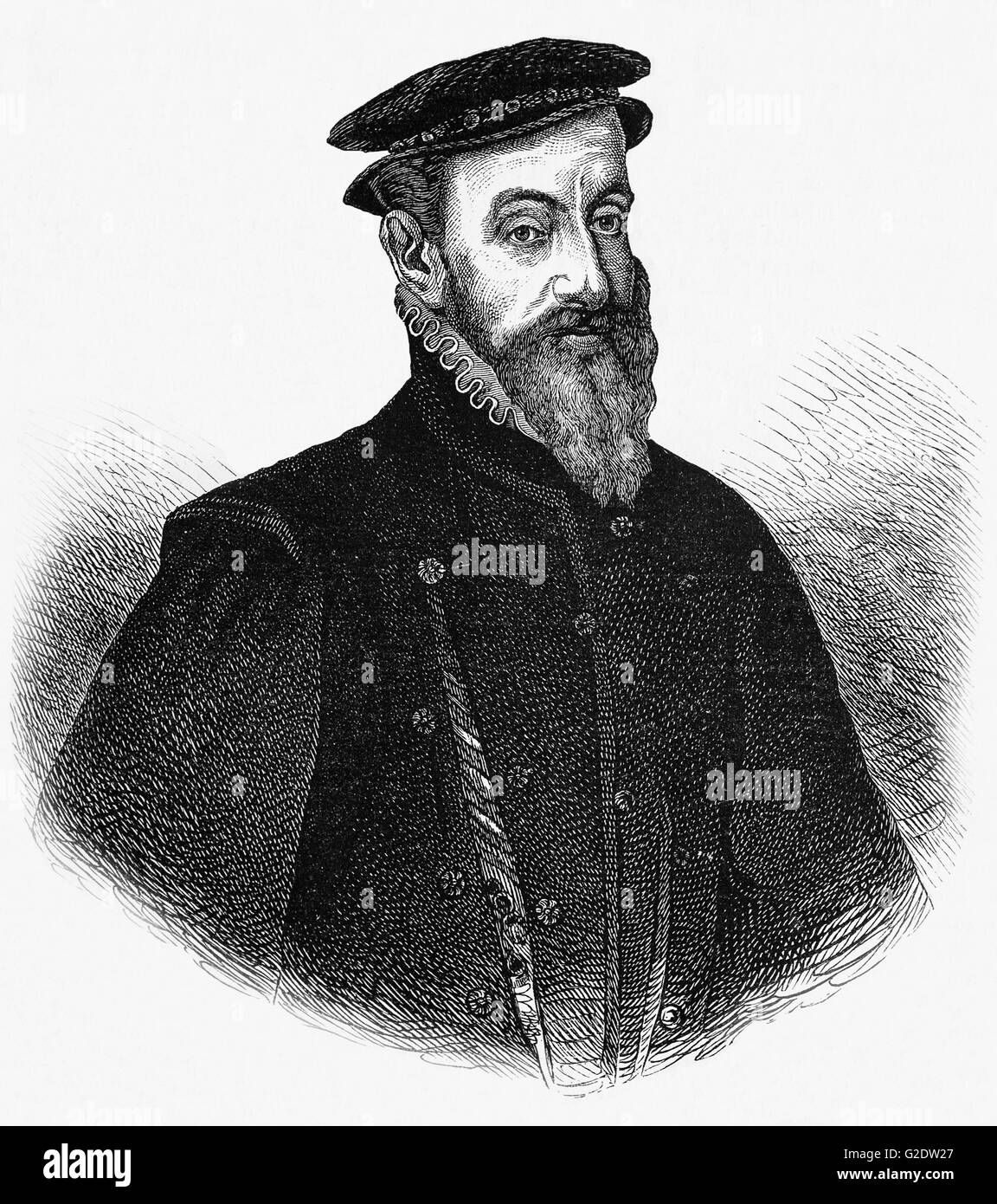 Sir Thomas Gresham (1519 - 1579), era un mercante Inglese e finanziere che ha agito per conto del re Edoardo VI, la regina Maria I ed Elisabetta I. fondò il Royal Exchange nella città di Londra nel 1565. Foto Stock