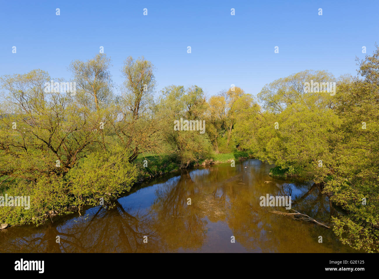 Fiume Rott a Bad Birnbach, Rottal, Bassa Baviera, Baviera, Germania Foto Stock