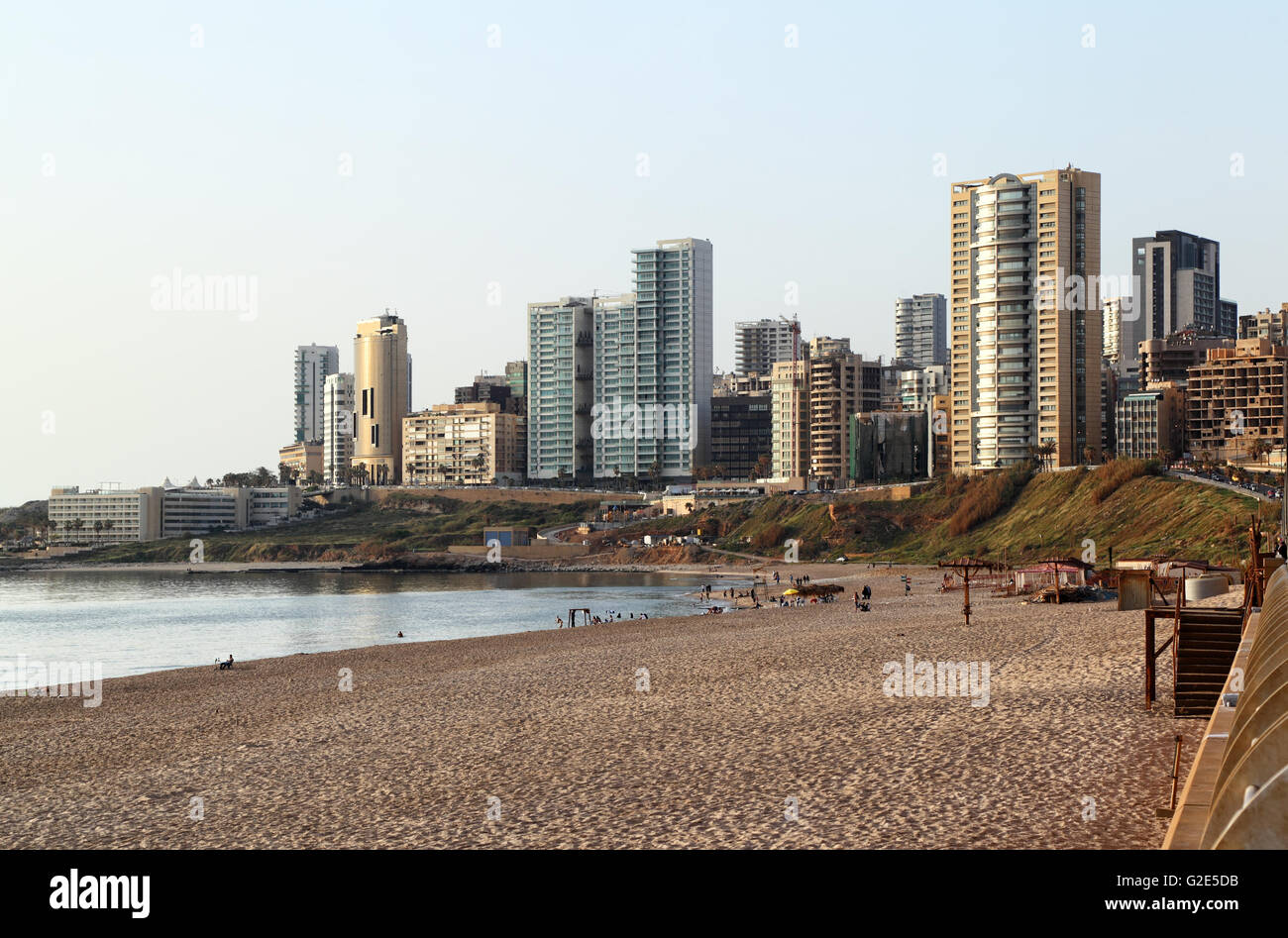 Beirut, Ramlet al Baida Beach Foto Stock