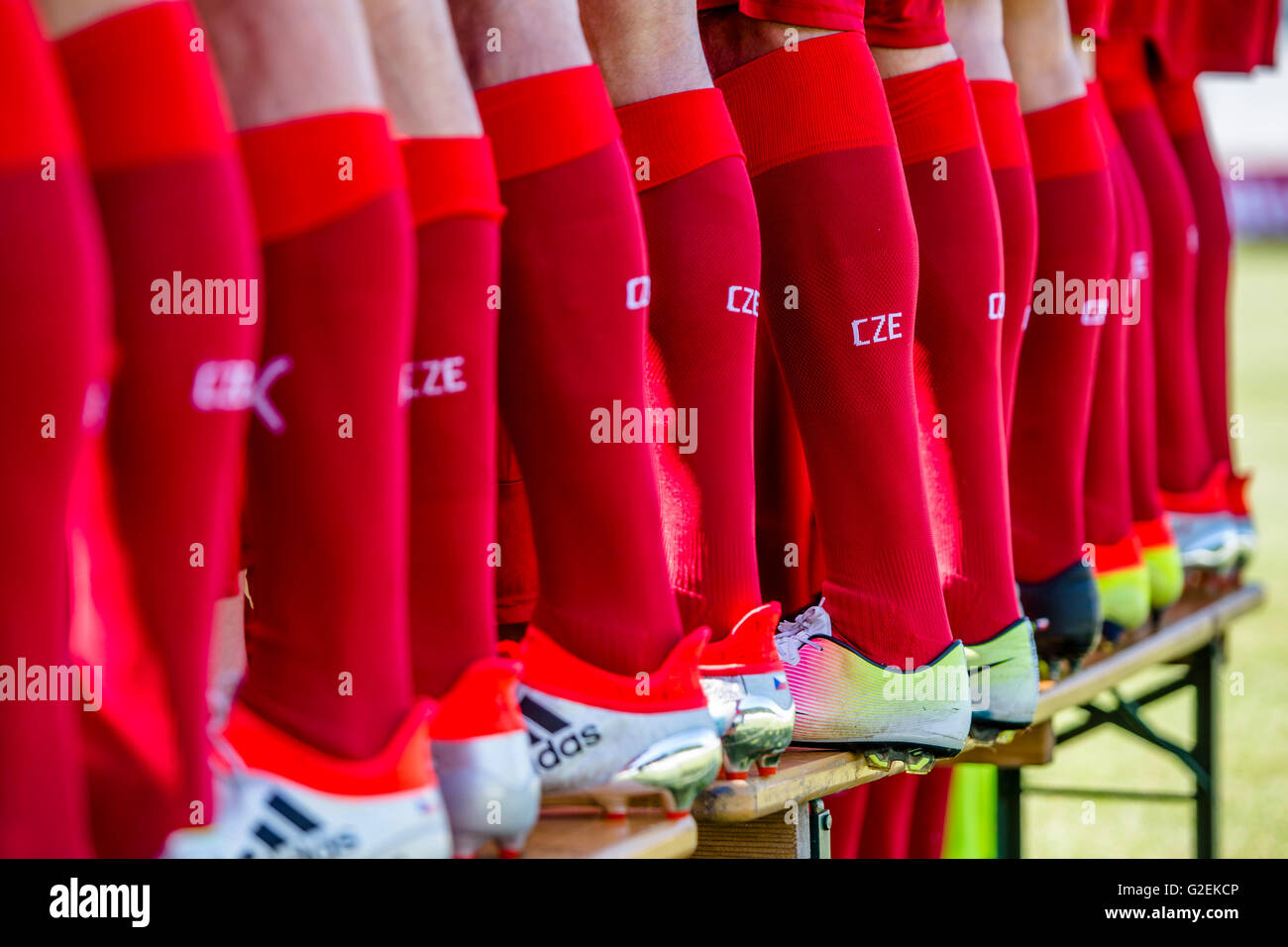 Kranzach, Austria. 28 Maggio, 2016. Czech National Soccer team di giocatori in posa per i fotografi durante il training camp Kranzach, Austria, 28 maggio 2016, prima di UEFA EURO 2016 campionati di calcio, ospitato dalla Francia. © David Tanecek/CTK foto/Alamy Live News Foto Stock