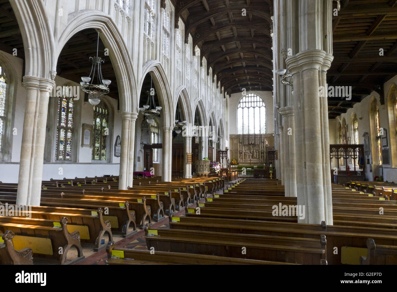 Long Melford chiesa Foto Stock