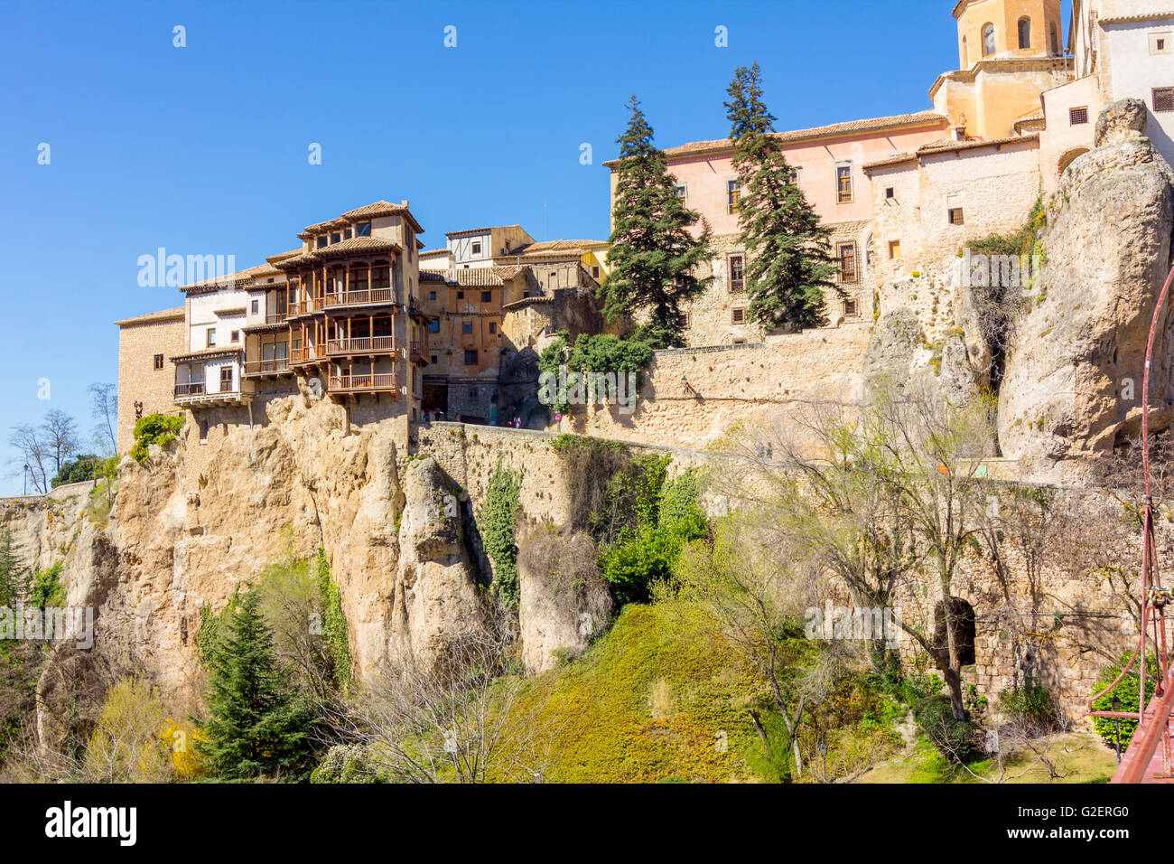Famose case sospese di Cuenca in Spagna Foto Stock