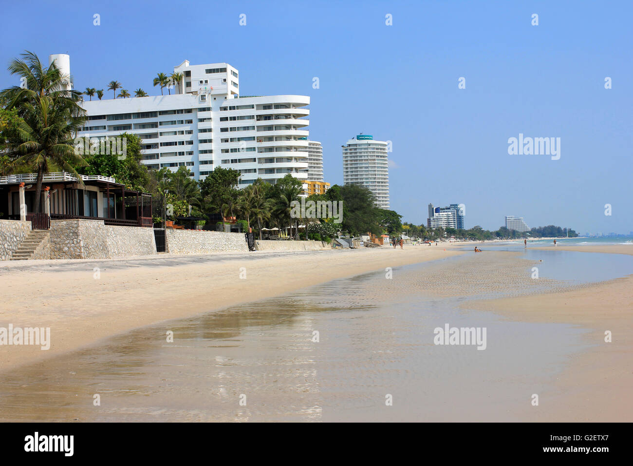 Spiaggia di Hua Hin, Thailandia Foto Stock