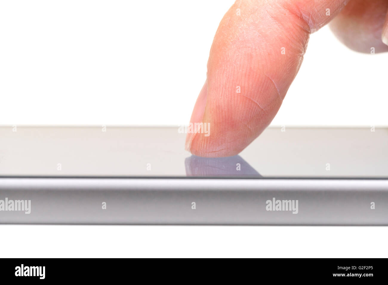 Come sfogliare il contenuto sullo smartphone Foto Stock