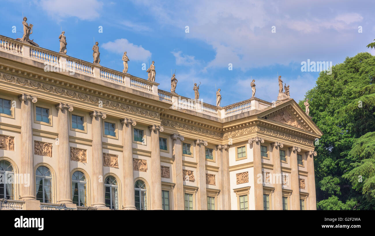 Villa Reale di Milano,Italia; vista del bellissimo palazzo neoclassico. Foto Stock