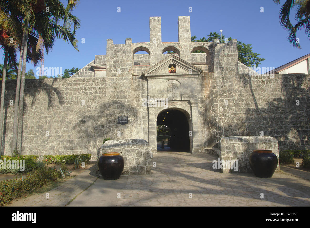 Gate di Fort San Pedro, Cebu City, Filippine Foto Stock