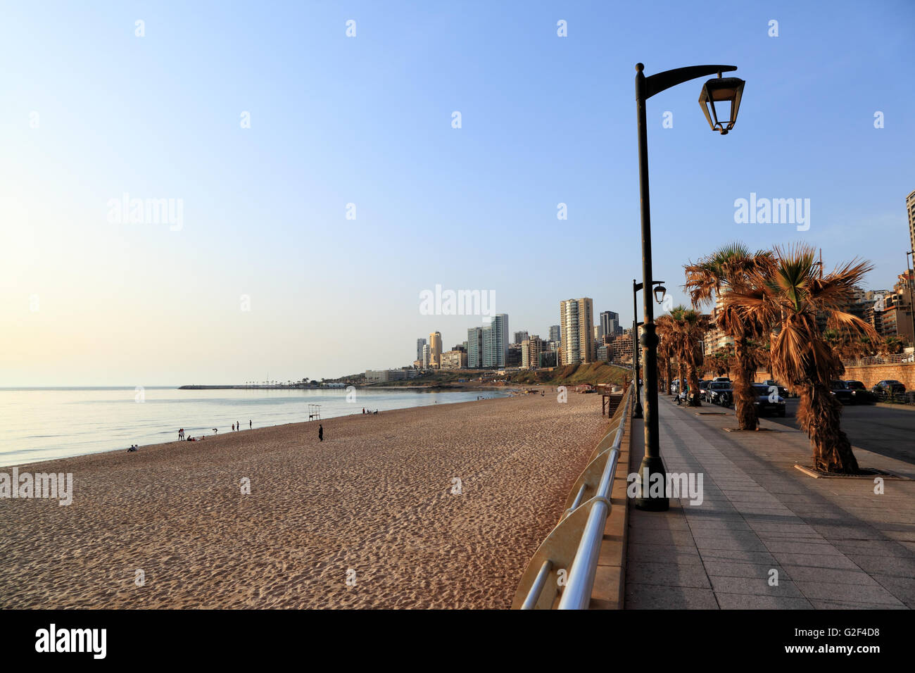 Beirut, Ramlet al Baida Beach Foto Stock