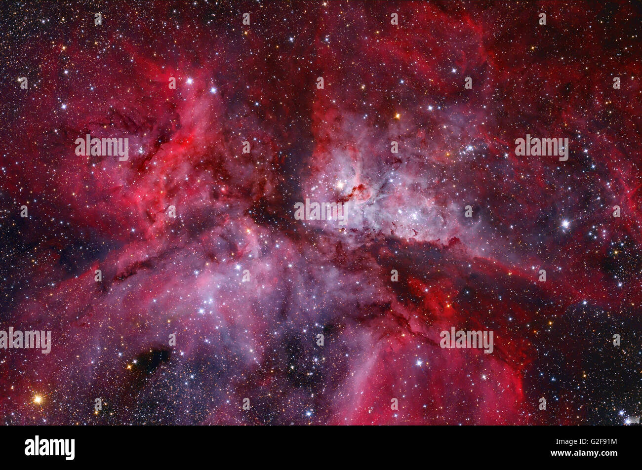 Il Grand Carina Nebula nel cielo australe. Il Carina nebulosa è un ricco di idrogeno nebulosa diffusa. Foto Stock