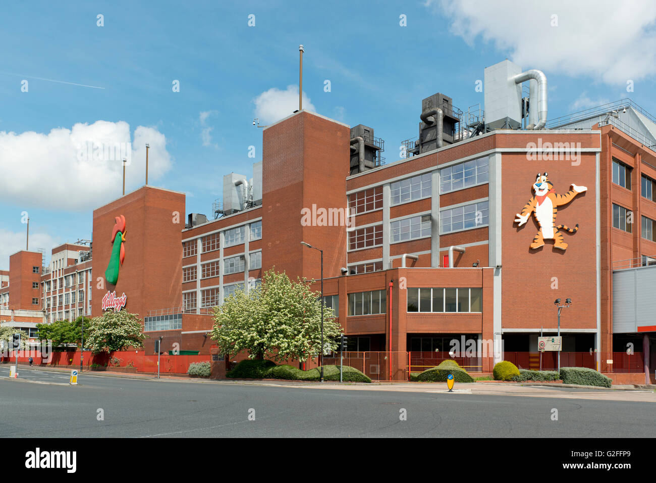 Il Kellogg's factory si trova su Barton Dock Road tra le aree di Stretford e Trafford Park in Greater Manchester, UK. Foto Stock