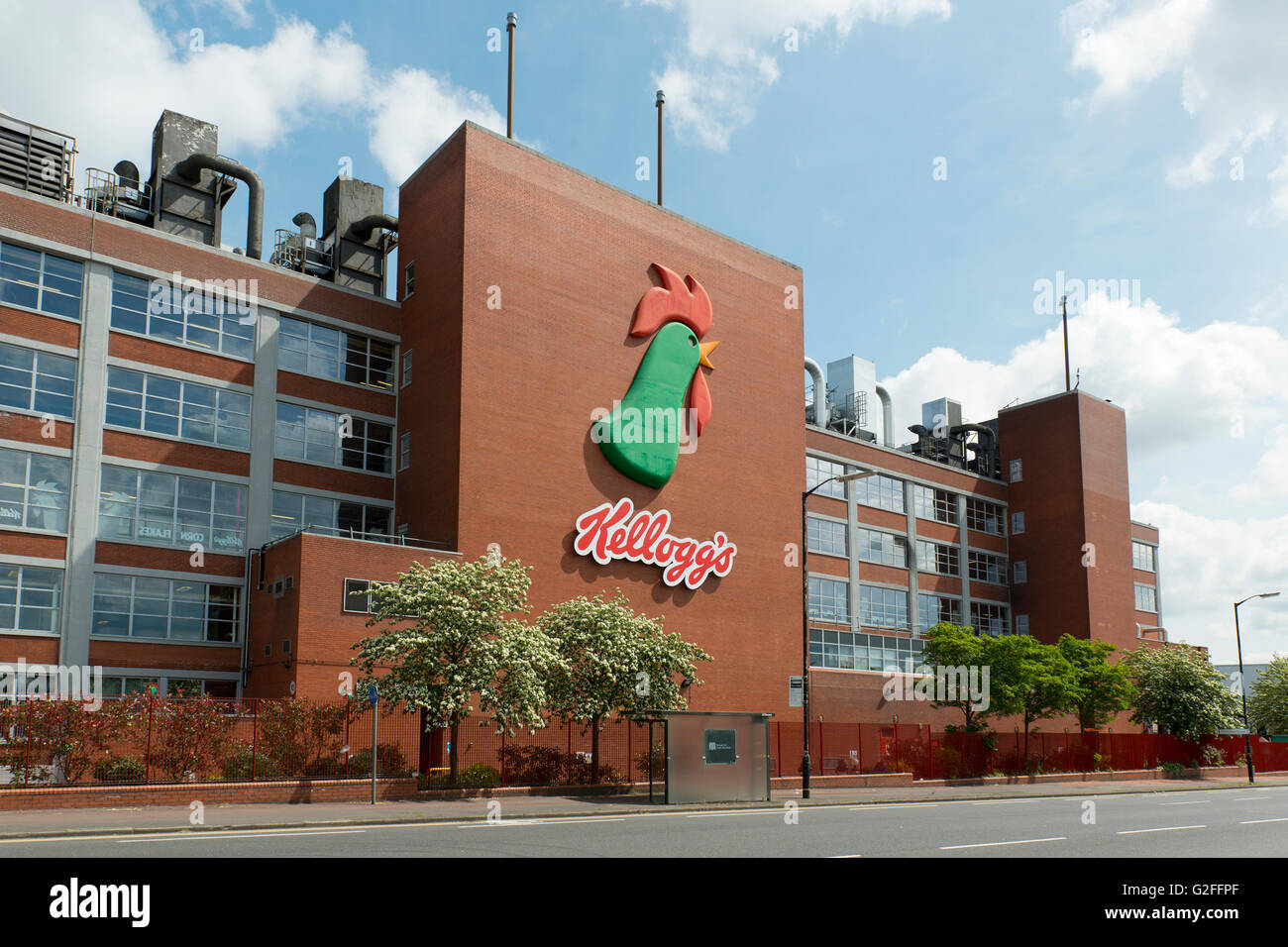 Il Kellogg's factory si trova su Barton Dock Road tra le aree di Stretford e Trafford Park in Greater Manchester, UK. Foto Stock