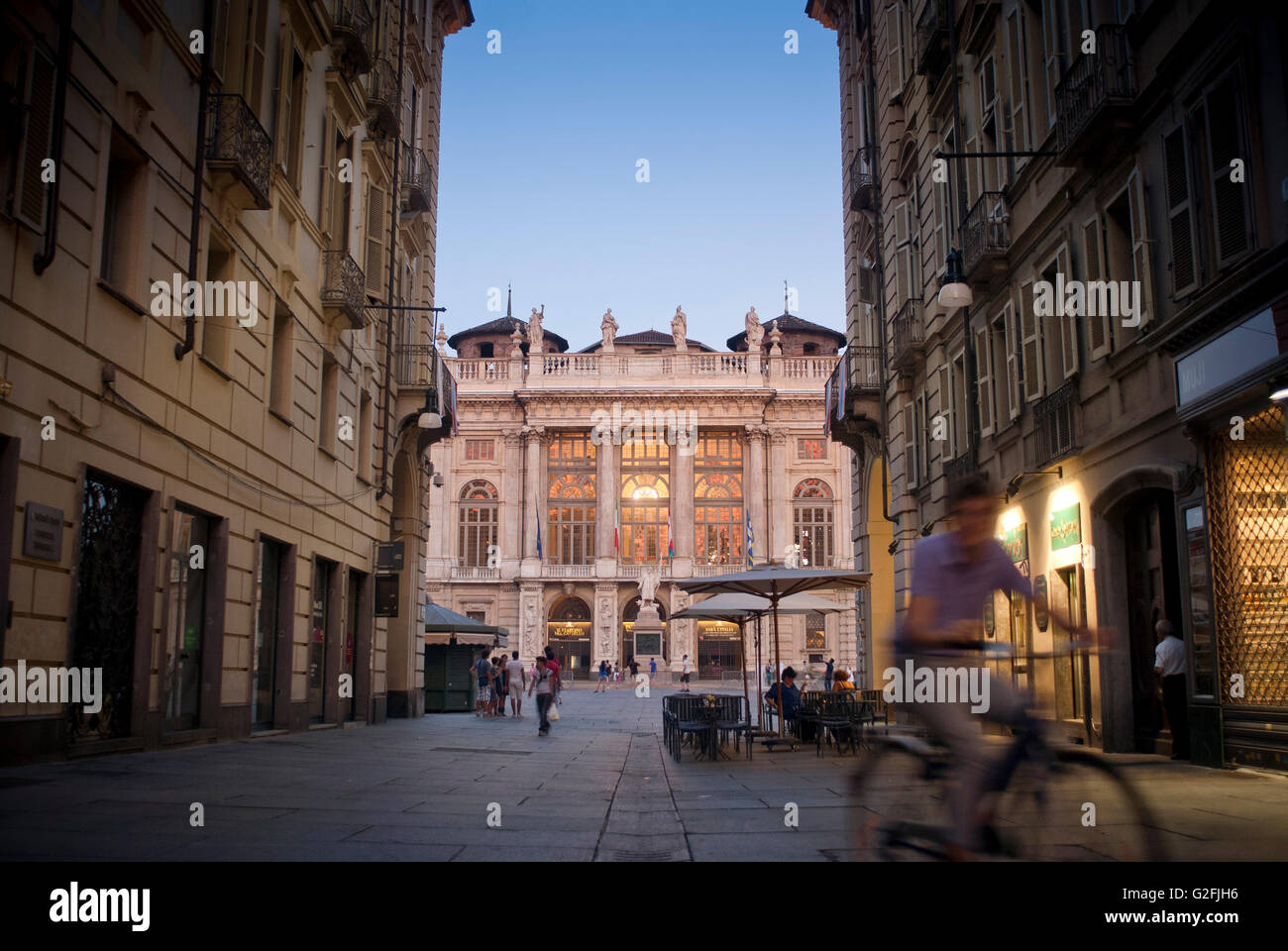 Scena di strada, Torino, Italia Foto Stock