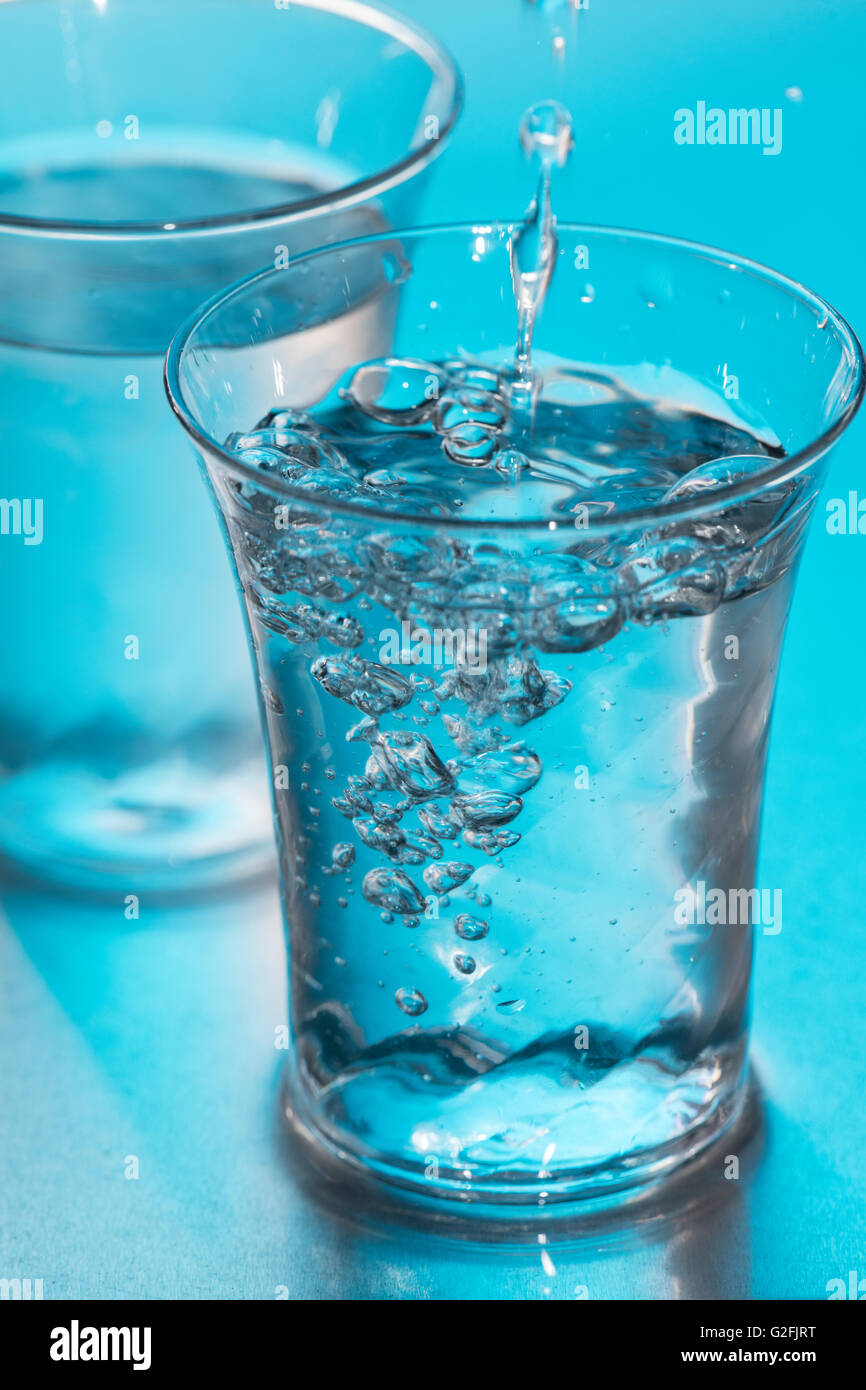 Vetro fresco di pura acqua pulita Foto Stock