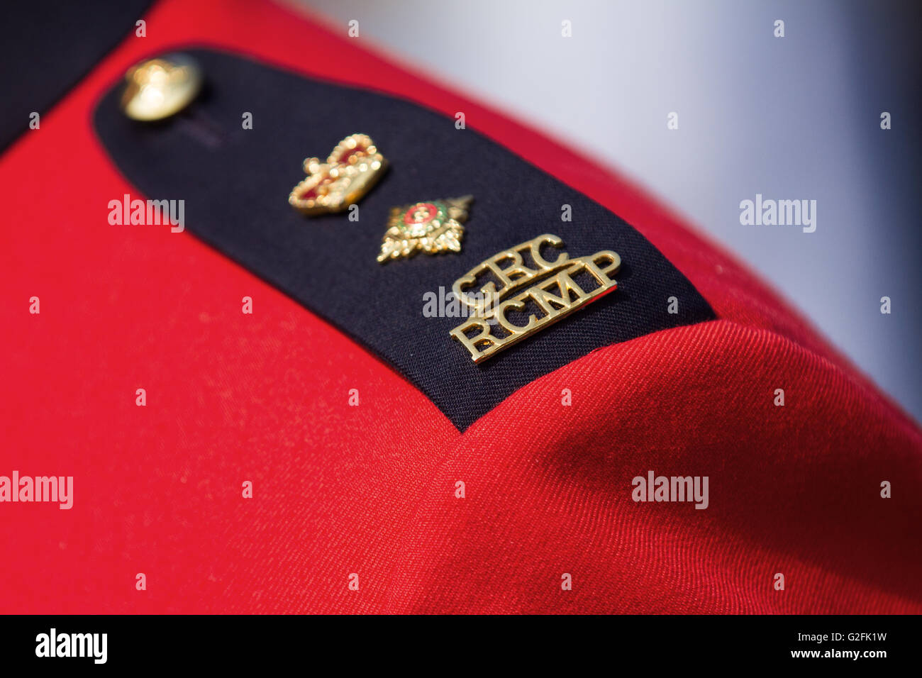 Il rango di un sovrintendente RCMP è visto a Kingston, Ont., il 20 maggio 2016. Foto Stock Il rango di un sovrintendente RCMP è visto a Kingston, Ont., il 20 maggio 2016. Foto Stock