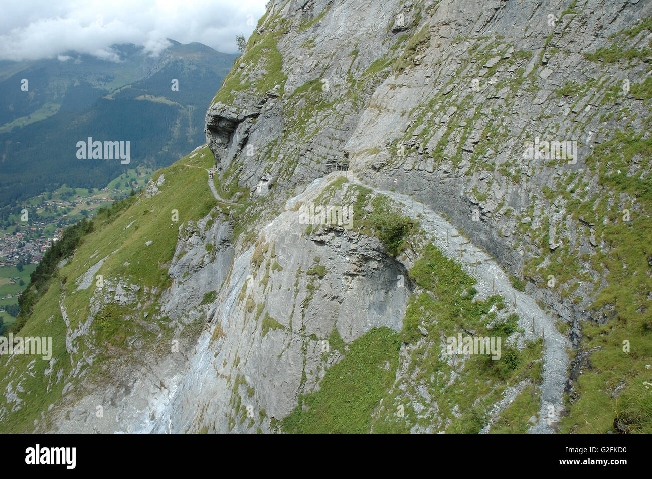 Sentiero da Grindelwald di Baregg nelle Alpi in Svizzera Foto Stock