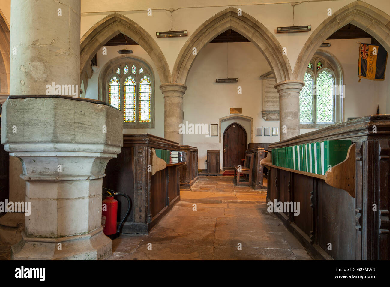 Il Sassone chiesa di Santa Maria in Singleton, West Sussex, in Inghilterra. Foto Stock