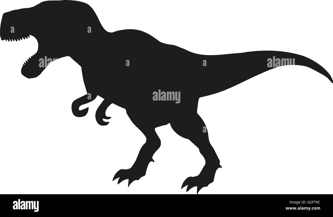 Dinosauro tirannosauro silhouette Foto Stock