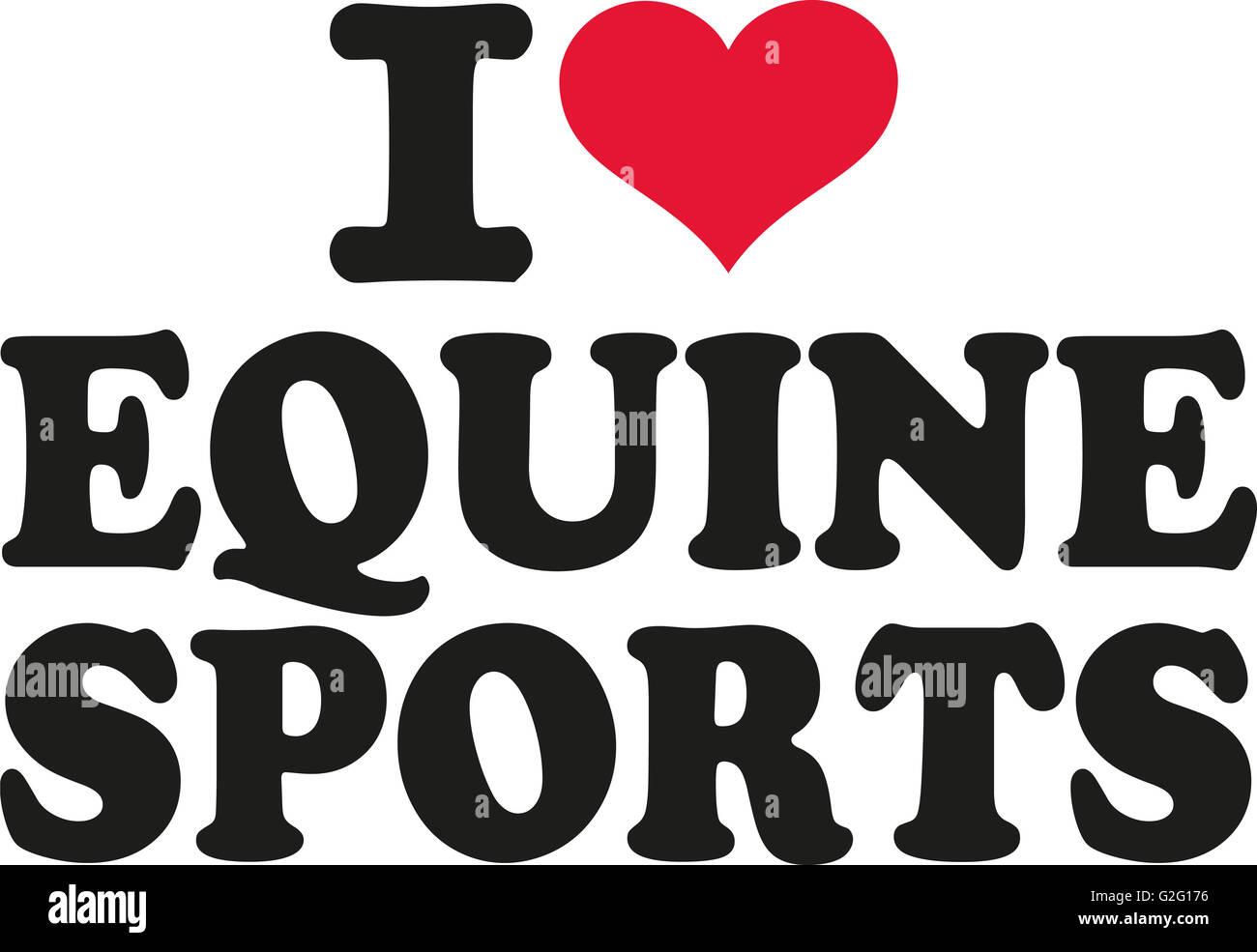 Io amo gli sport ippici Foto Stock