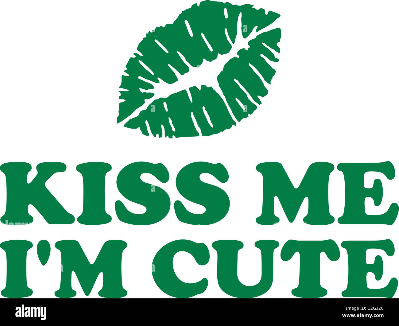 Kiss me sto carino con verde labbra irlandese Foto Stock