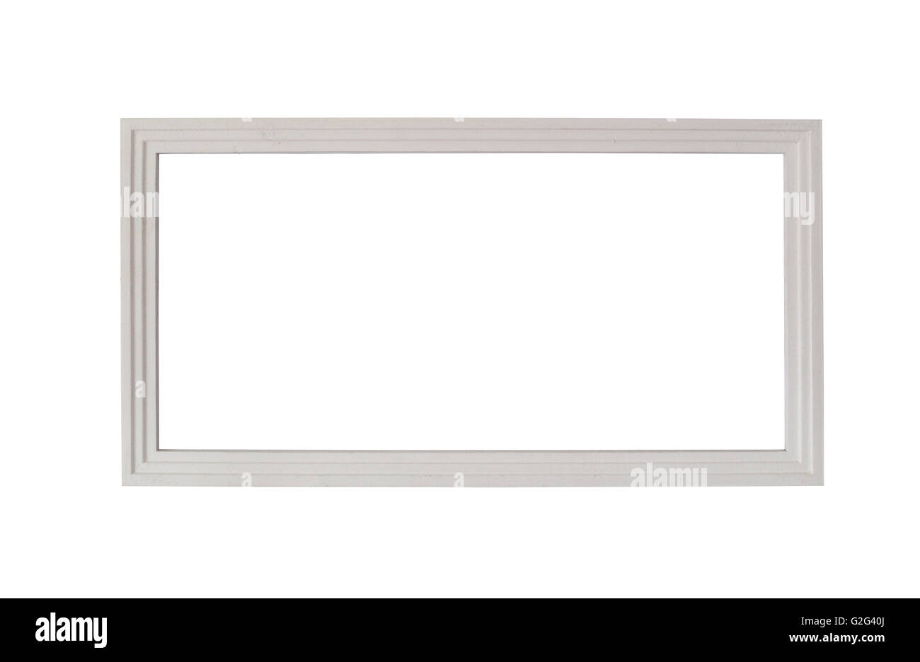 Vintage della vecchia cornice immagine isolata su sfondo bianco e sono tracciati di ritaglio. Foto Stock