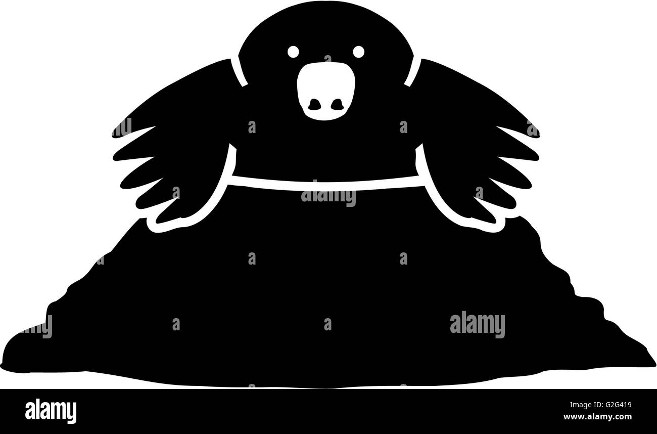 Mole silhouette in un foro Foto Stock