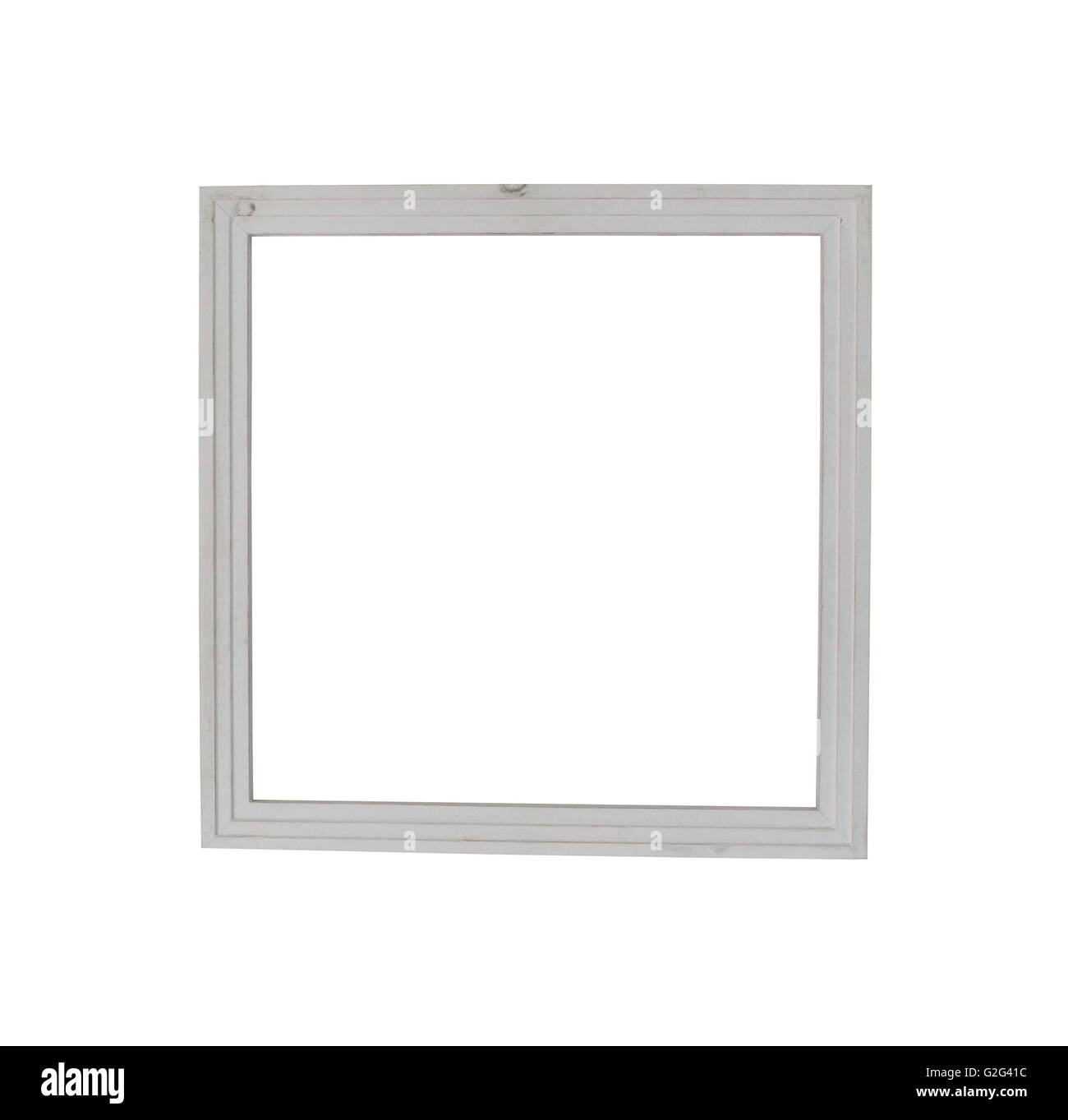 Vintage della vecchia cornice immagine isolata su sfondo bianco e sono tracciati di ritaglio. Foto Stock