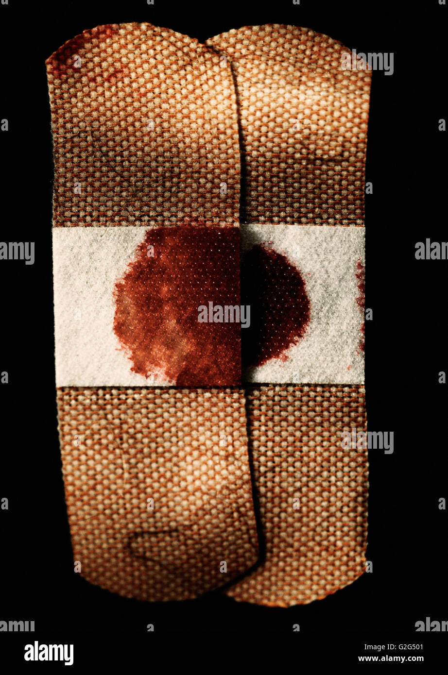 Bloody Band-Aids Foto Stock