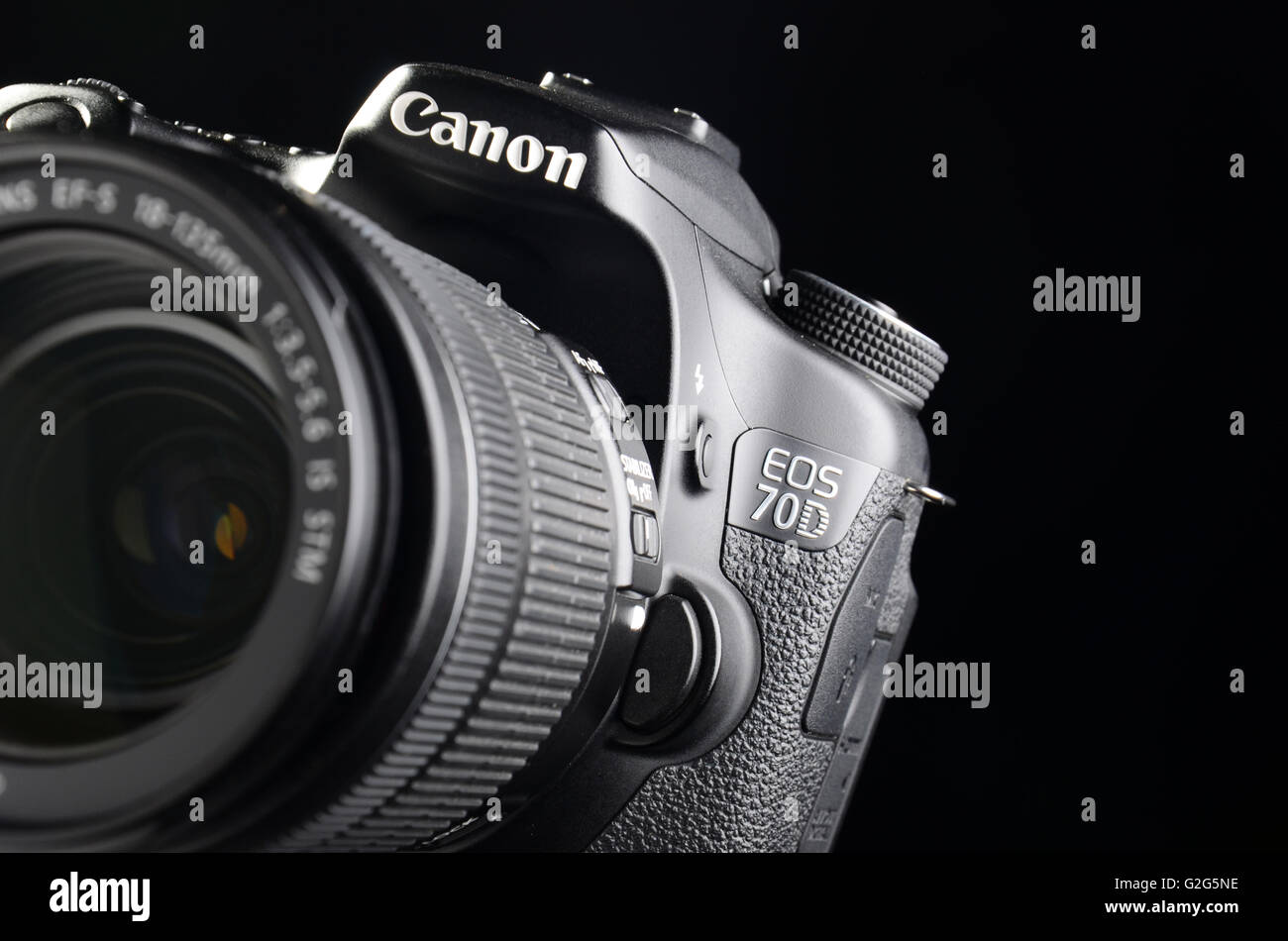 Fotocamera reflex digitale Canon 70D Foto Stock