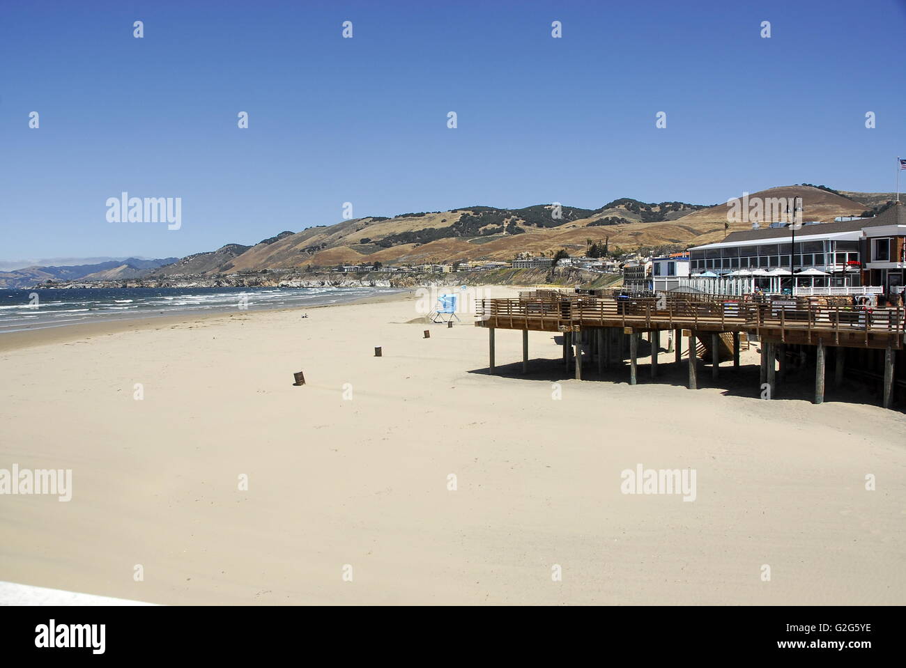 La città di Pismo Beach a San Luis Obispo County nella costa centrale della California Foto Stock