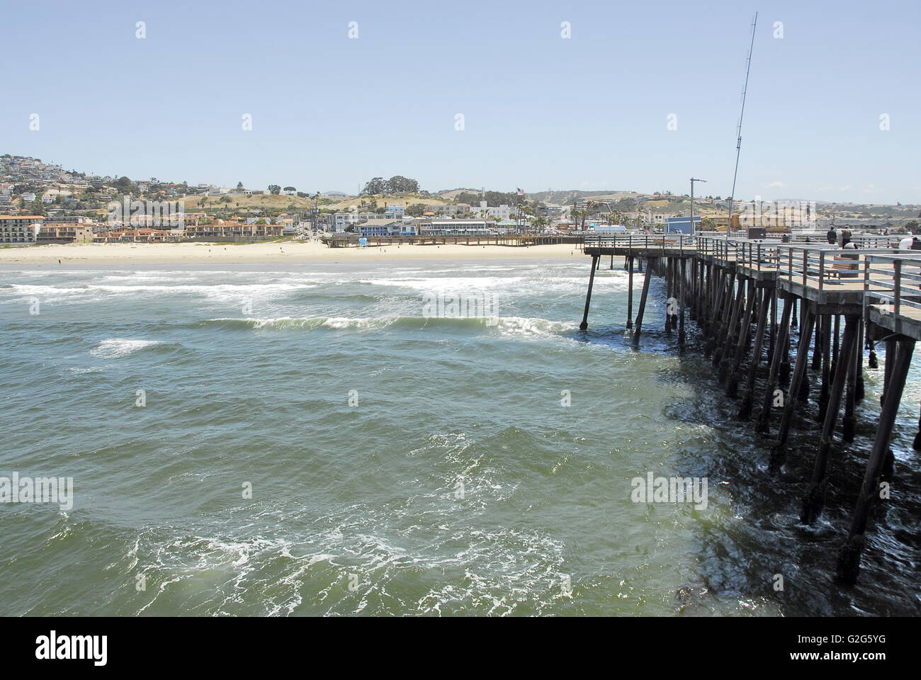 La città di Pismo Beach a San Luis Obispo County nella costa centrale della California Foto Stock