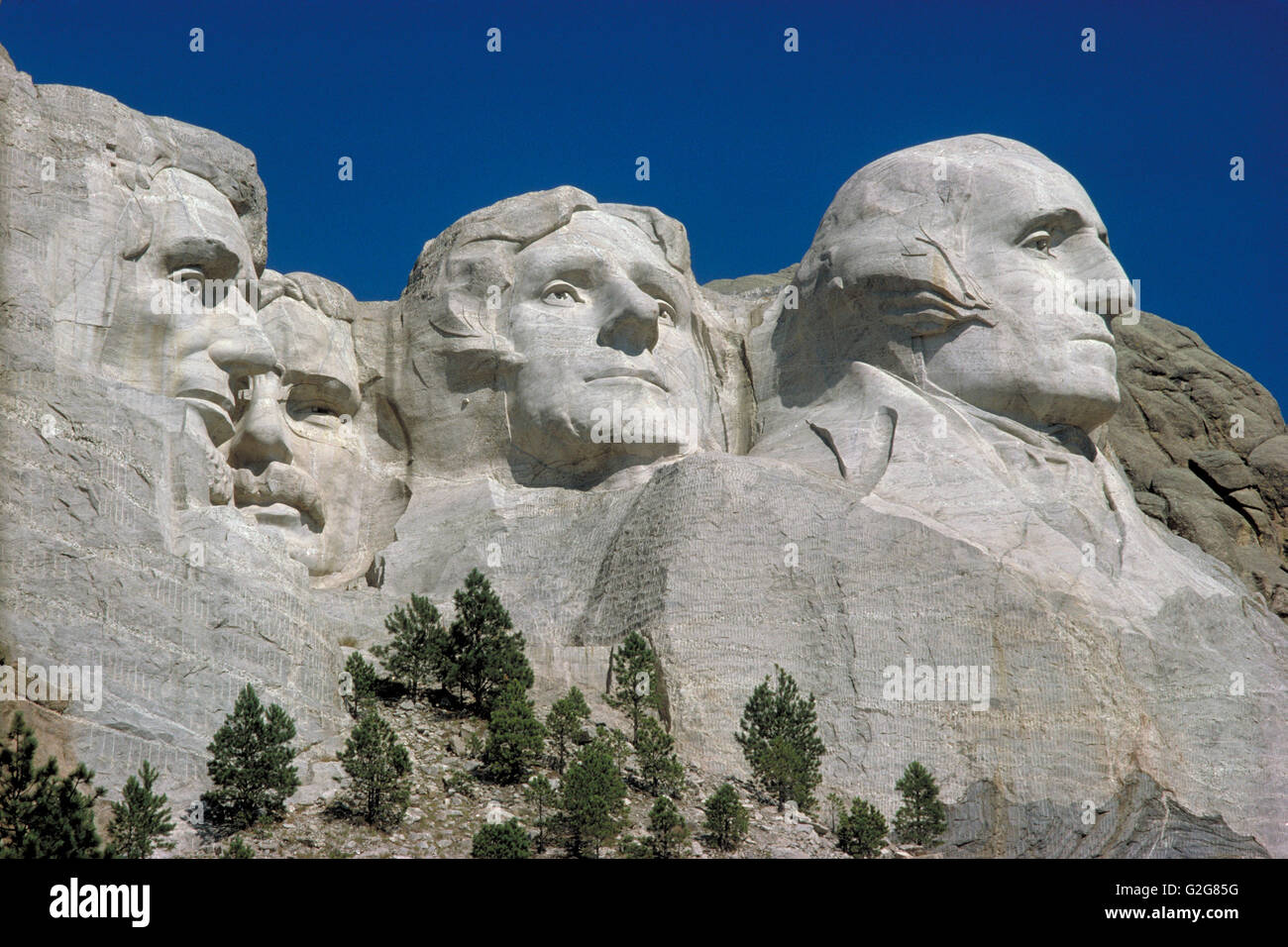 Dakota del Sud - Mount Rushmore National Monument. Gutzon Boralum, morto nel 1941, era l'uomo che ha progettato le statue Foto Stock
