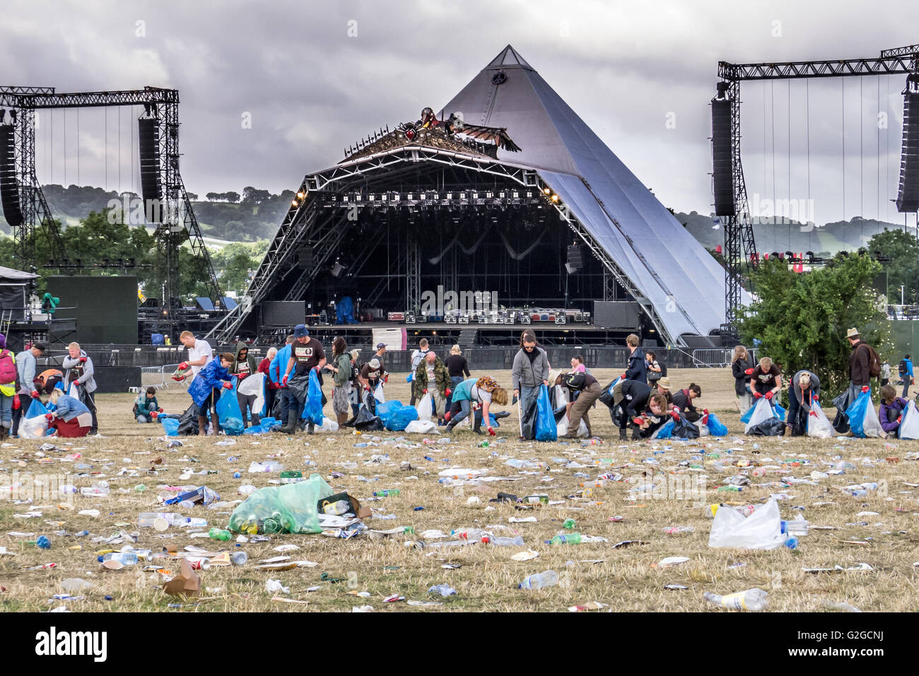 Il Glastonbury Festival di musica contemporanea e arti, 2013. Foto Stock