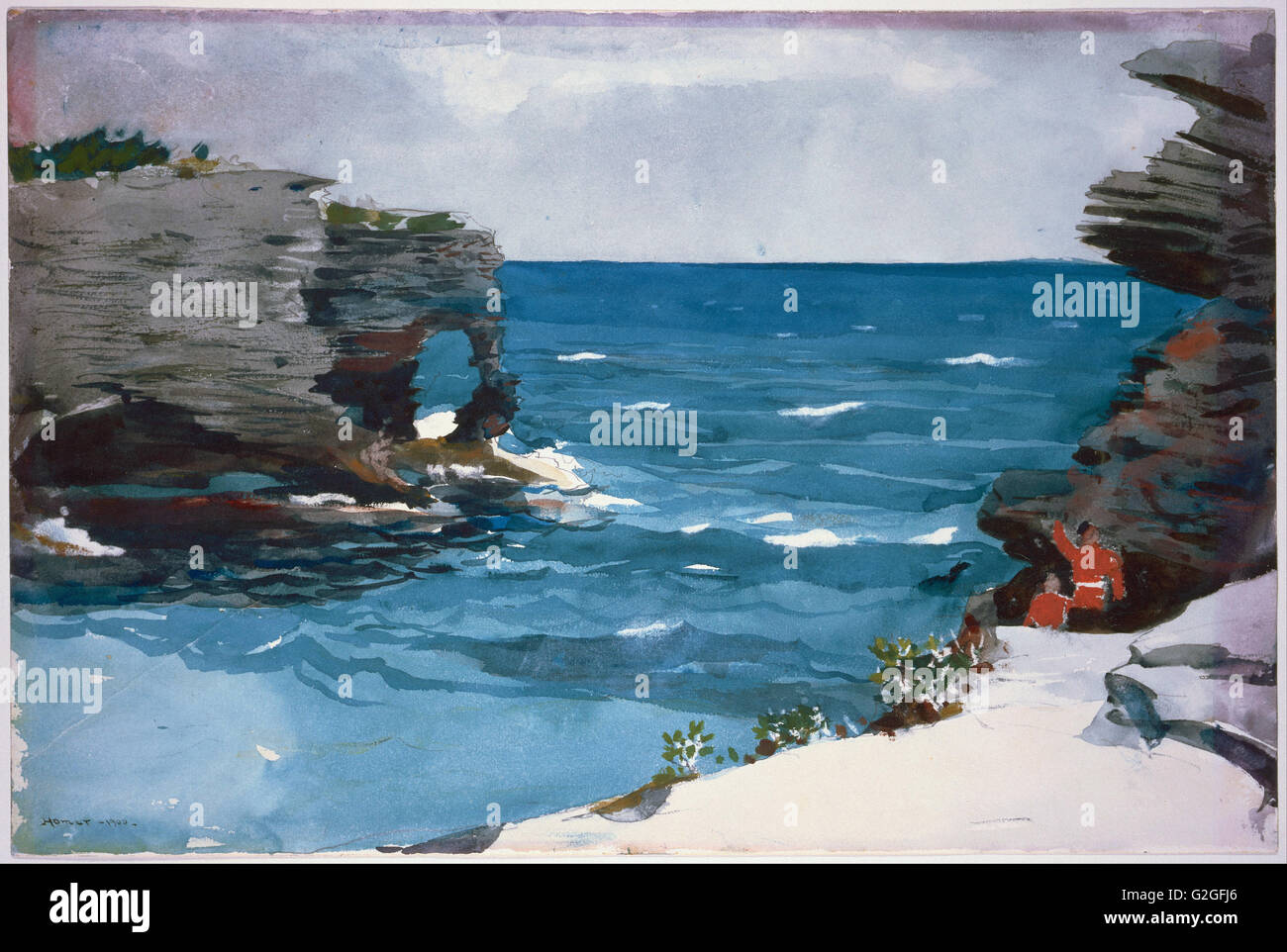 Winslow Homer - Spiaggia rocciosa, Bermuda - Museo delle Belle Arti di Boston Foto Stock