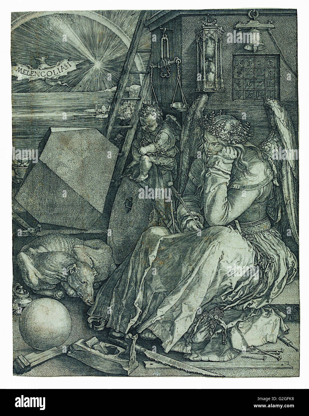 Albrecht Dürer - Melencolia - Museo Kunstpalast, Düsseldorf Foto Stock