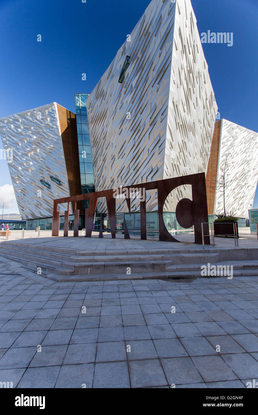 Titanic Belfast Visitor Center, Belfast, Irlanda del Nord Foto Stock