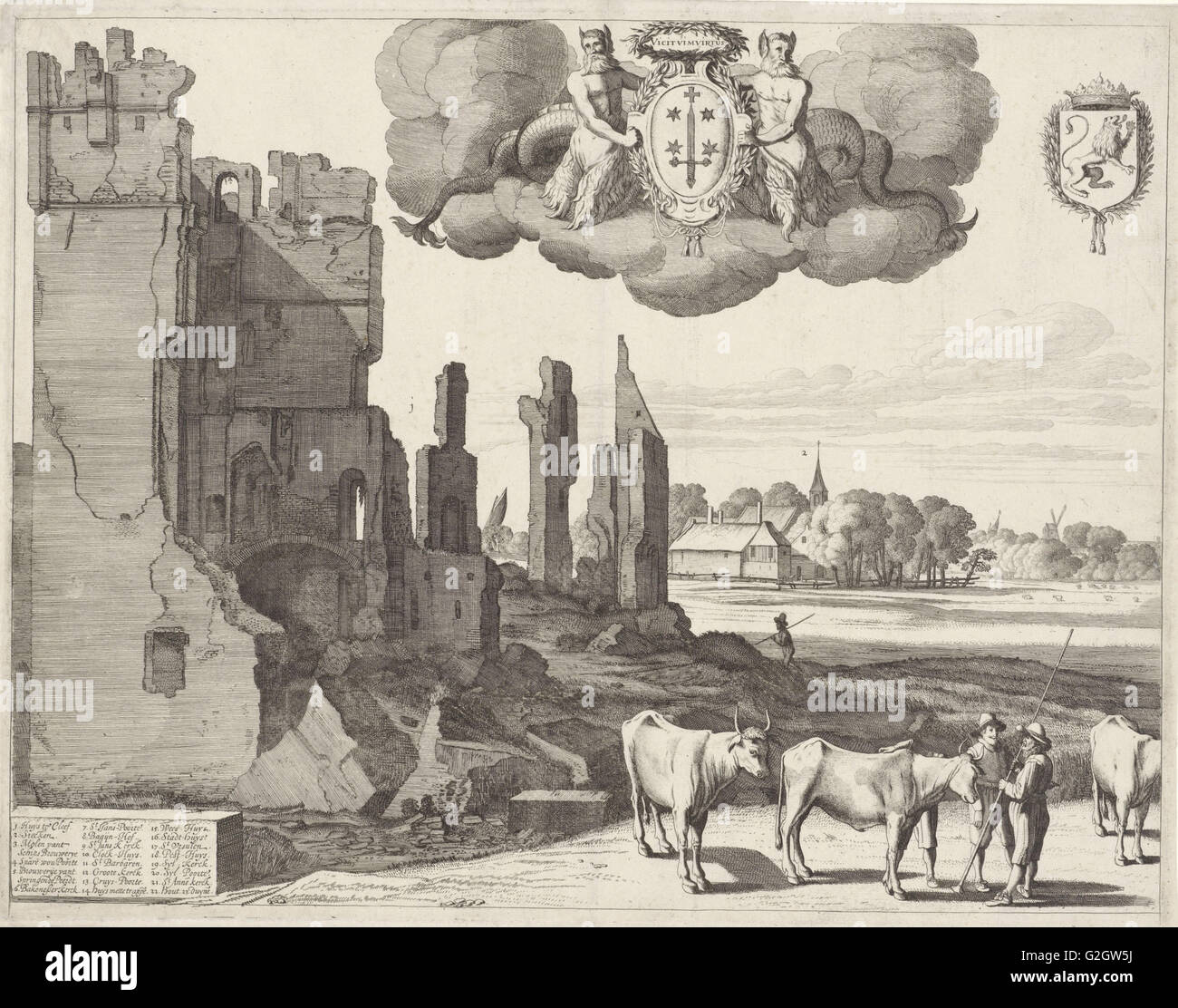 Vista di Haarlem, Paesi Bassi, Paesi Bassi, Jan van de Velde (II), Pieter de Molijn, Reinier & Josua Ottens, 1625 - 1651 Foto Stock