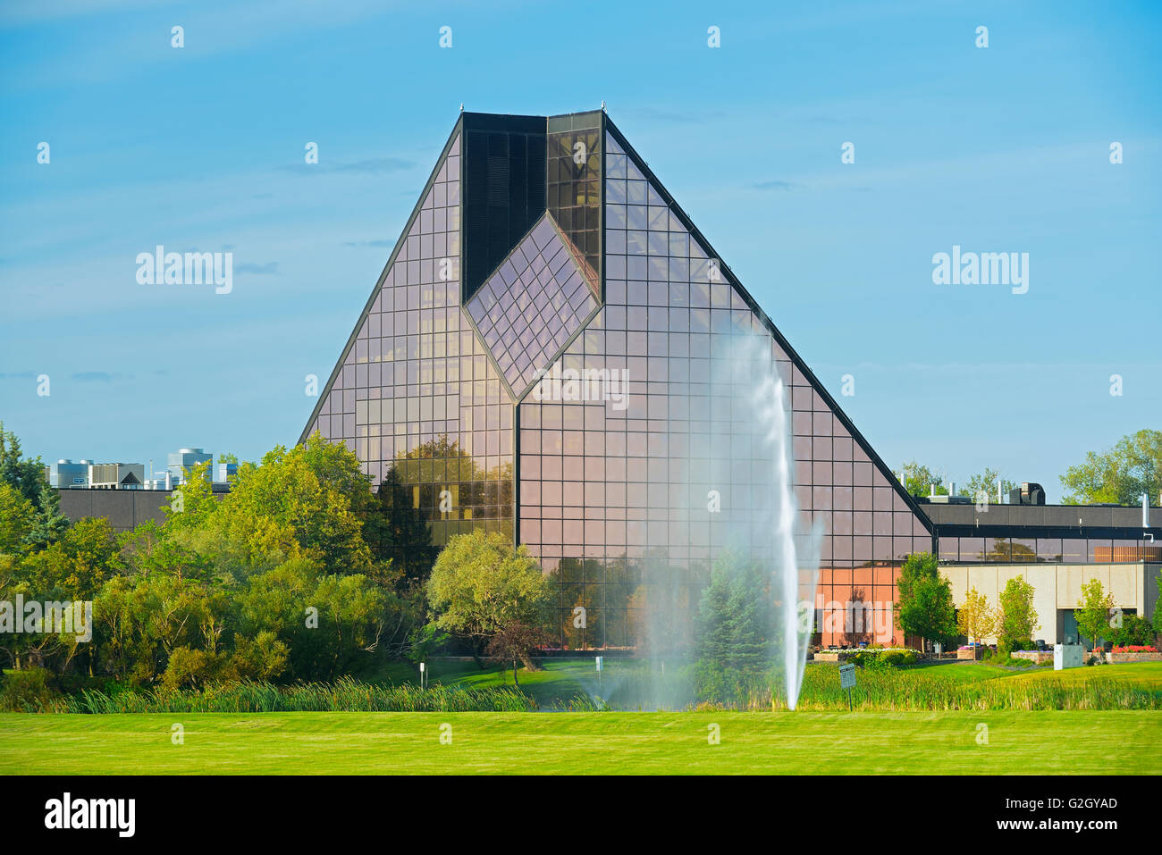 Royal Canadian Mint e fontana Winnipeg Manitoba Canada Foto Stock