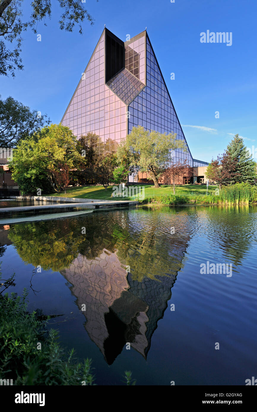 Royal Canadian Mint riflessione Winnipeg Manitoba Canada Foto Stock