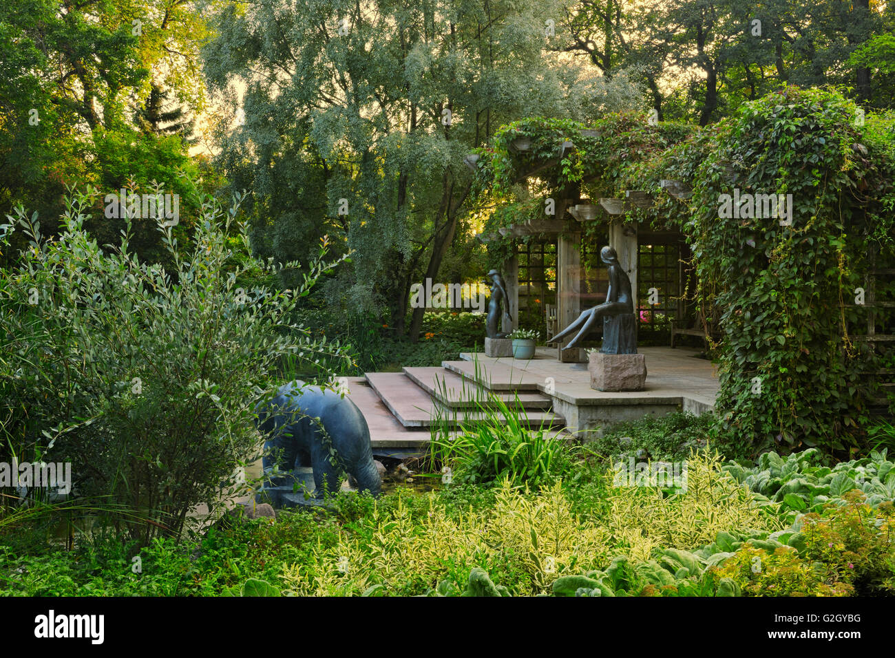 Leo Mol giardini. Assiniboine Park Winnipeg Manitoba Canada Foto Stock