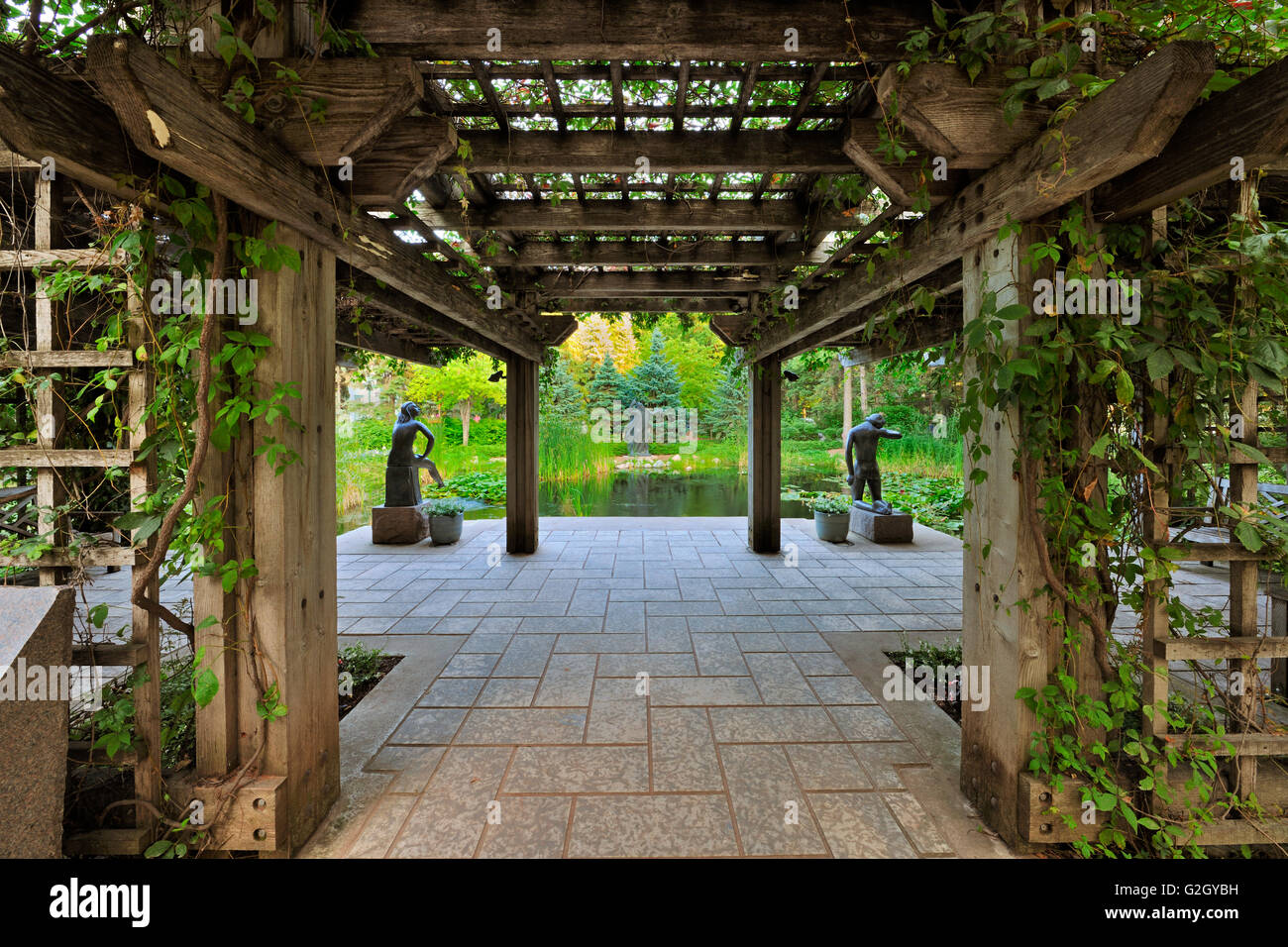 Leo Mol giardini. Assiniboine Park Winnipeg Manitoba Canada Foto Stock