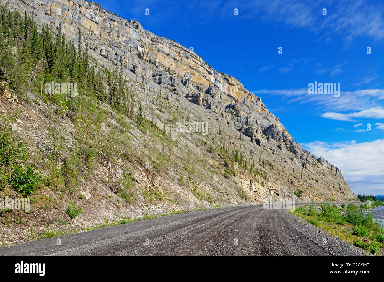 Ogilvie montagne lungo la Dempster Highway (KM 195 - 220) Dempster Highway Yukon Canada Foto Stock