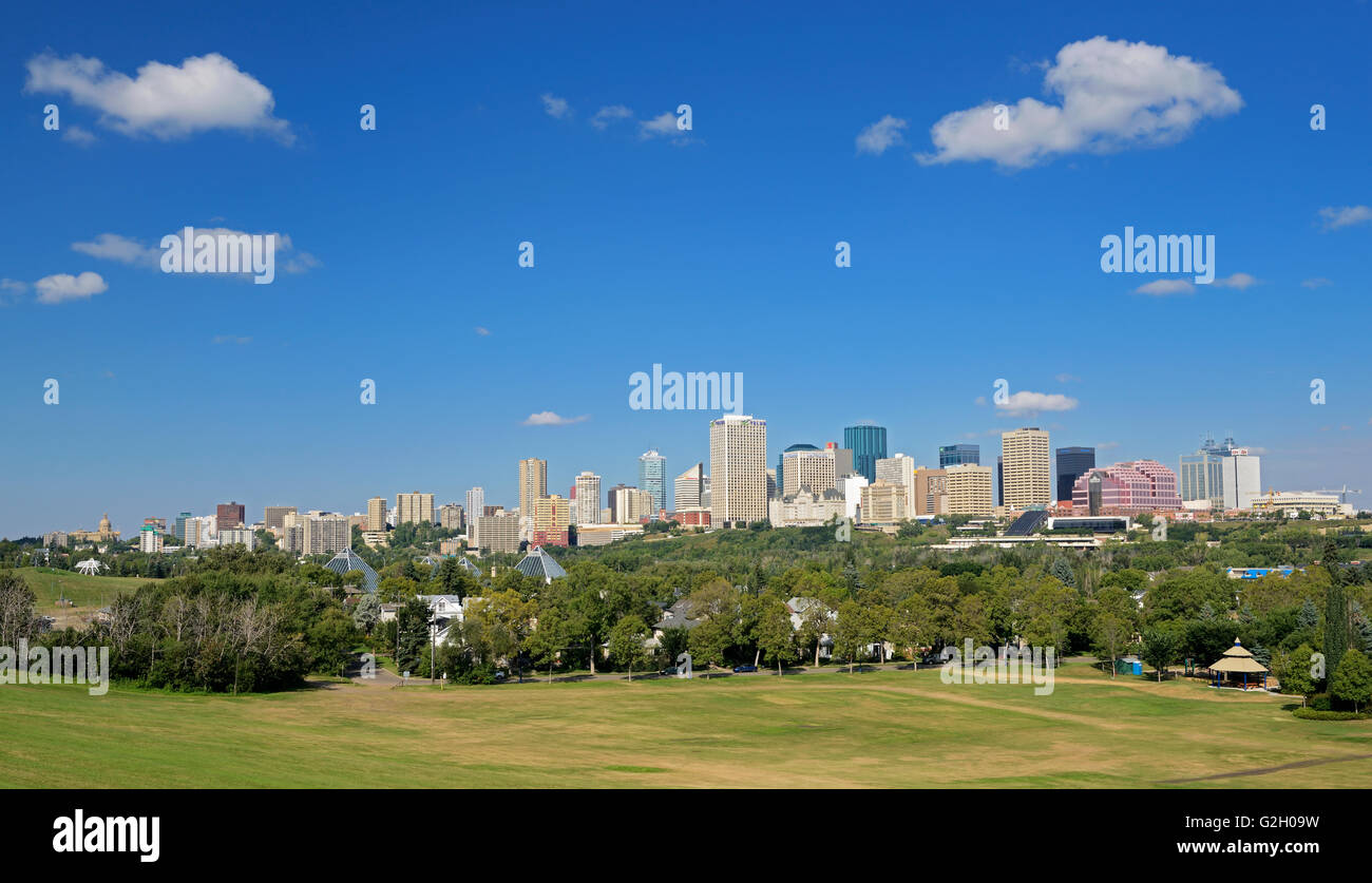 Edmonton skyline cercando westerly, northwesterly Edmonton Alberta Canada Foto Stock