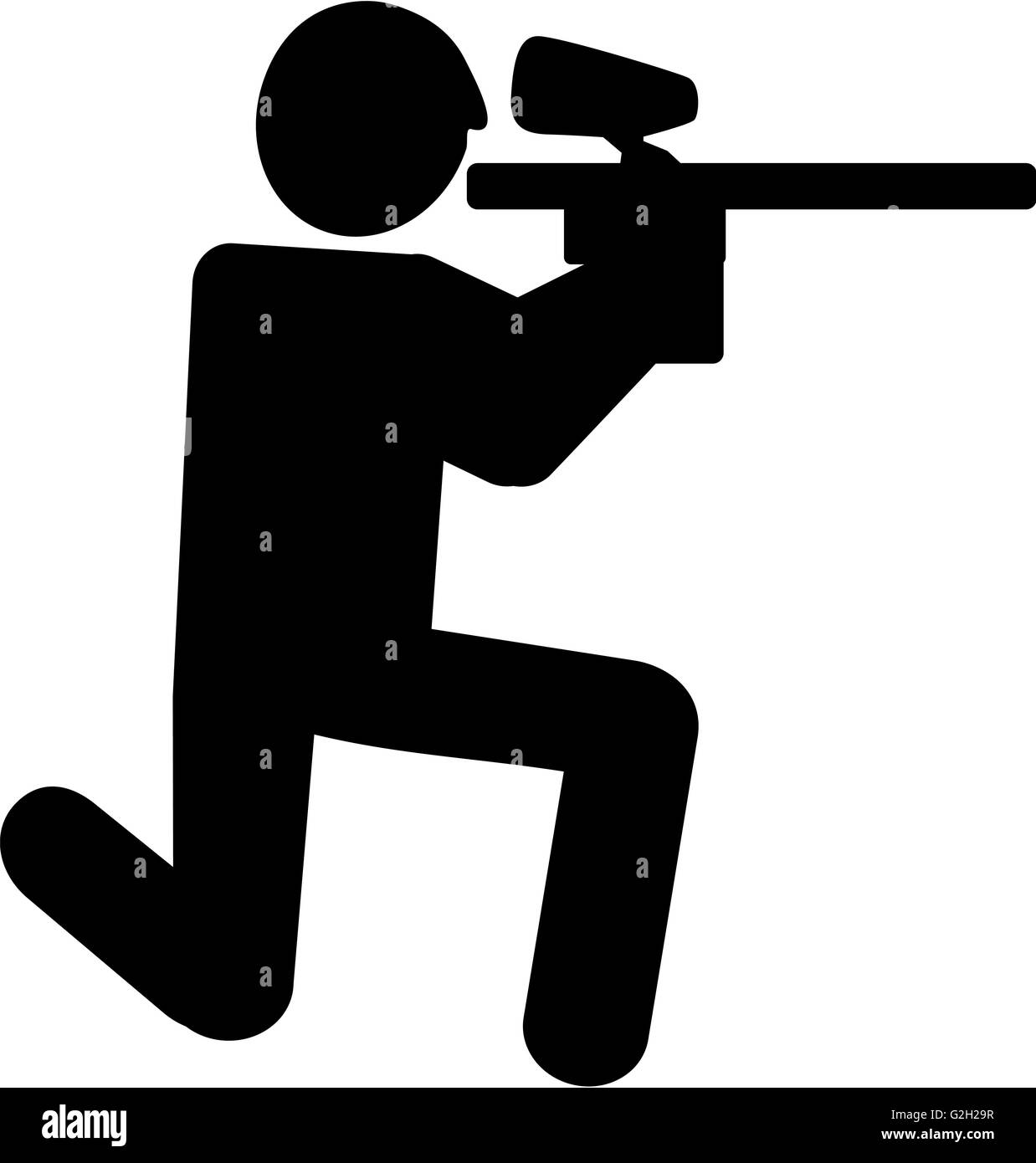 Pittogramma di Paintball Foto Stock